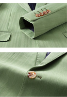 Costume de mariage sur mesure 3 pièces vert croisé respirant grande taille coupe ajustée pour homme