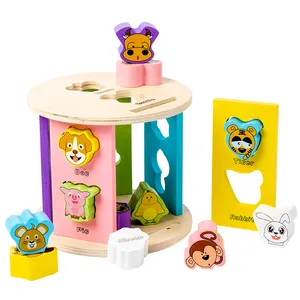 Brinquedos de madeira, formas de madeira e classificador de cores, brinquedos educativos montessori para aprendizagem precoce de 1 + ano de idade