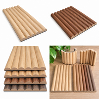 Panneaux muraux en bois flexibles demi-ronds, panneaux muraux pliables, papier peint 3D, décoration intérieure, panneaux muraux acoustiques