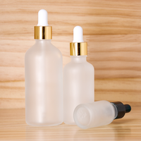 Flacon Compte-Gouttes en Verre Vide Personnalisé de 30ml 50ml 60ml, Transparent ou Dépoli, pour Huiles Essentielles ou Teintures