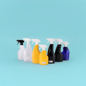 <span class=keywords><strong>500ml</strong></span> 650ml 750ml Amarillo Negro Rojo Color PET Plástico Gatillo Spray Botellas para productos domésticos - Product Image 1