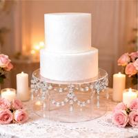 Support à gâteau à étages en acrylique transparent, présentoir à cupcakes, rehausseur de desserts, décoration de centre de table pour mariage, banquet, fête d'anniversaire