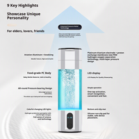 Générateur d'eau hydrogénée pour la maison, les voyages et les activités de plein air, 4000 ppb, tasse portable riche en hydrogène