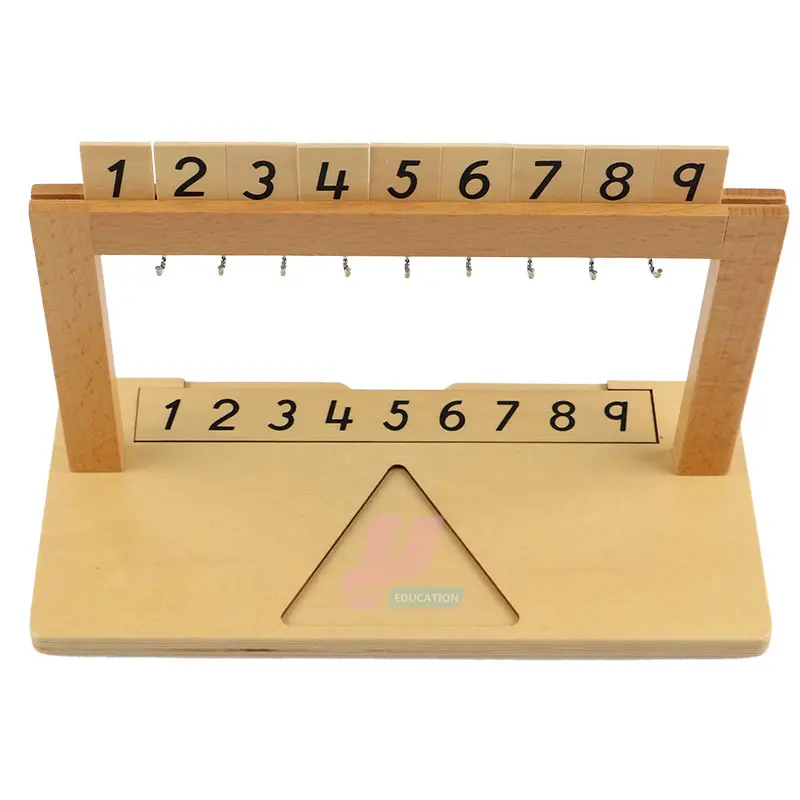 MA109 100 altın boncuk ünitesi ahşap eğitim montessori matematik oyuncak