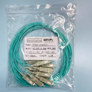 สายใยแก้วนำแสง OM3 LSZH 0.9 มม. 50/125 มัลติโหมด ซิมเพล็กซ์ แบบมัดรวม SC/UPC LC/UPC 12 เส้นใย ความยาว 1.5 ม. - Product Image 4