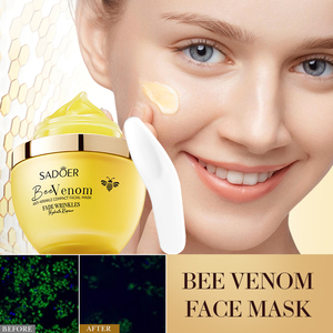 SADOER <span class=keywords><strong>Bee</strong></span> <span class=keywords><strong>Venom</strong></span> Masker wajah, Masker Pengencang wajah tanah liat Anti Keriput dan lembar pelembab untuk label pribadi wajah bahan kristal - Product Image 2