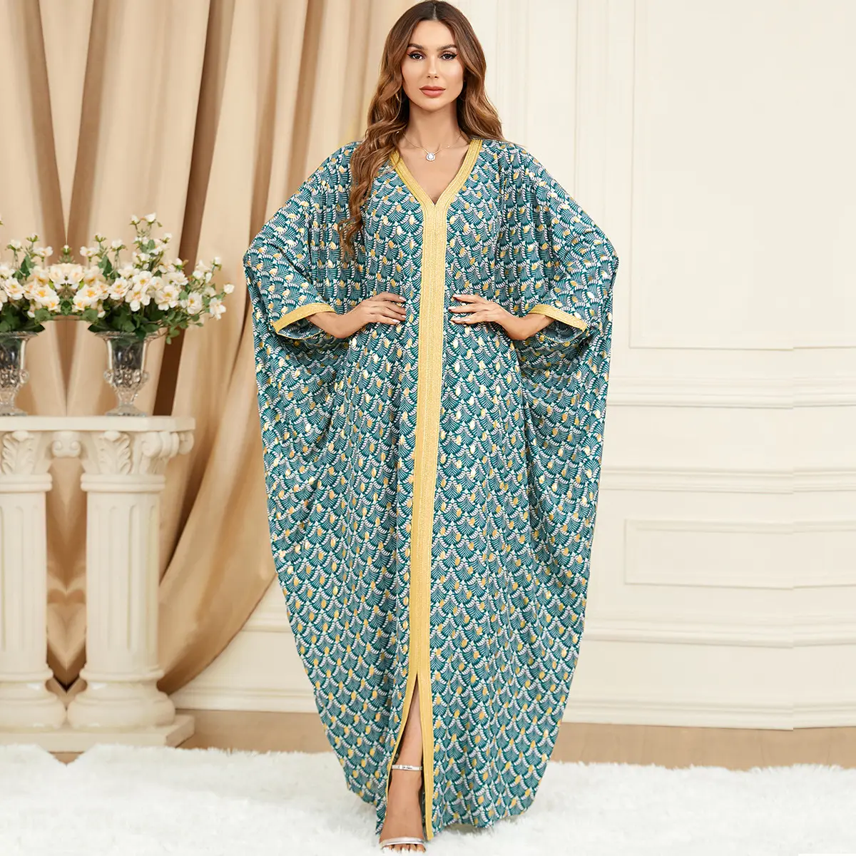 3479Eid robes femmes décontracté abaya femmes robe musulmane 2022 egypte dubai ethnique
