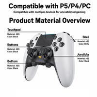 Vente flash - Manette de jeu sans fil Yesido KB48 P5 pour PS5 / PS4 / PC (blanc)