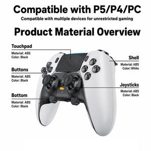 คอนโทรลเลอร์เกมไร้สาย Yesido KB48 P5 สำหรับ PS5 / <span class=keywords><strong>PS4</strong></span> / PC (<span class=keywords><strong>สี</strong></span><span class=keywords><strong>ขาว</strong></span>) ลดราคาพิเศษ - Product Image 6