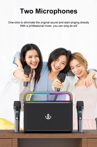 XDOBO Nuts 120W Enceinte <span class=keywords><strong>Bluetooth</strong></span> portable pour karaoké avec 2 micros sans fil - Product Image 2
