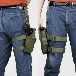 BSCI nhà máy tùy chỉnh logo có thể điều chỉnh súng bao da Mag Pouch chiến thuật đùi Giàn Khoan thả chân bao da - Product Image 4