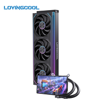 LOVINGCOOL Nouveauté 2026 – Refroidisseur liquide AIO 360 mm avec écran incurvé LCD personnalisable de 6,67 pouces et ventilateur ARGB pour boîtier PC