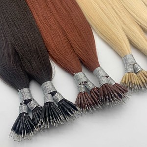 Fasimei chất lượng tốt nhất đôi rút ra lớp biểu bì phù hợp Nano phần mở rộng tóc Trinh <span class=keywords><strong>Remy</strong></span> giá bán buôn gói PVC - Product Image 2