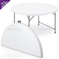 Table de Banquet Pliante Rectangulaire en Plastique Blanc Taille Personnalisable, Tables de Mariage Rectangulaires Pliables Économiques pour Fête