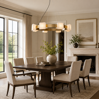 Lustre en laiton et albâtre de luxe sur mesure, réglable en hauteur, luminaire d'intérieur pour salle à manger, salon, hôtel