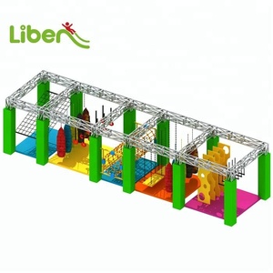Parque <span class=keywords><strong>de</strong></span> Trampolines Interior, Circuito <span class=keywords><strong>de</strong></span> Obstáculos Ninja Warrior para Niños, <span class=keywords><strong>Parkour</strong></span> Eléctrico - Product Image 2