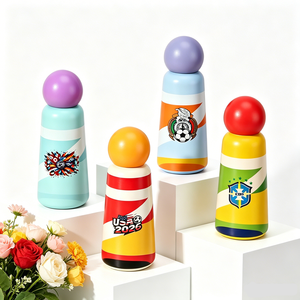 <span class=keywords><strong>Botella</strong></span> Deportiva Personalizada al por Mayor con Diseño de la Bandera de Brasil, Tapa con Balón de Fútbol, Aislamiento al Vacío, Revestimiento de Acero Inoxidable 304, Múltiples Capacidades - Product Image 6