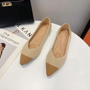 <span class=keywords><strong>Chaussures</strong></span> plates <span class=keywords><strong>tendance</strong></span> pour femmes, de haute qualité, en tissu tissé, à bout pointu, pour femmes et demoiselles - Product Image 6