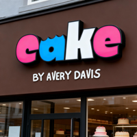 Lettres en relief 3D en acrylique imprimées UV personnalisables, enseigne LED, étanche IP67, publicité et éclairage extérieurs pour les magasins de crème glacée