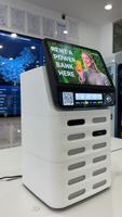 Station de recharge rapide partagée à 6 emplacements pour restaurants avec panneau lumineux LED pour téléphones portables et distributeur de batteries externes