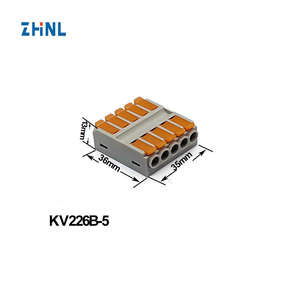 ZHNL Conector Rápido de Empalme Naranja y Gris de Venta Caliente, Terminal Eléctrico de Cobre Duradero para Conexión Rápida de Cables - Product Image 6