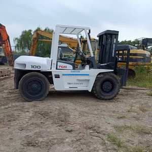 Used TCM FD100 Diesel Engine <b>Forklift</b> 10t Load Capacity Rough Terrain Low Working Hours in Stock - Product Image 3
