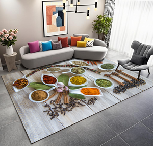 Nhà Sản Xuất Thiết Kế Hiện Đại Tùy Chỉnh In 3D Pha Lê Nhung Thân Thiện Với Môi Non-Slip Có Thể Giặt In Hình Học Vải Khu Vực Lớn - Product Image 1