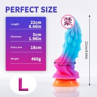 Juguete Sexual para Adultos, Tapón Anal, Masturbador, Silicona Líquida, Pene con Forma, Colorido, Luminoso, Expansor, Pene Falso