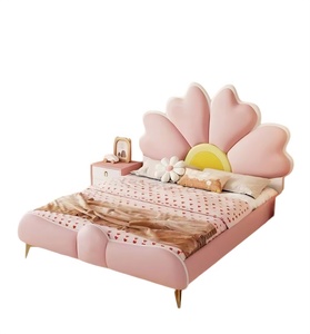 <span class=keywords><strong>Letto</strong></span> <span class=keywords><strong>Singolo</strong></span> Moderno <span class=keywords><strong>Rosa</strong></span> per Bambini con Contenitore Multifunzione Arredamento per Cameretta <span class=keywords><strong>Letto</strong></span> da Principessa in Pelle per Ragazze - Product Image 5