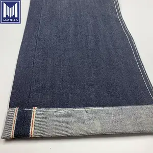 Wholesale Usa Italian Korea Japan 32oz 20oz 12oz White Indigo Blue Black Japanese Jeans Raw Cotton Stretch Selvedge Denim Fabric