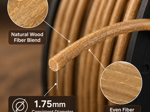 Filamento para Impresora 3D OEM de Madera PLA de 1.75 mm y 1 kg, Textura de Fibra de Madera, Aspecto Natural, Juego de 4 Colores para Bambu Lab Creality Decor - Product Image 2