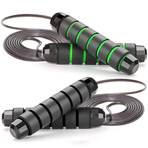 <span class=keywords><strong>Corde</strong></span> à <span class=keywords><strong>sauter</strong></span> professionnelle de haute qualité en acier robuste avec revêtement PVC ET0072-2, roulement à billes, réglable et lestée pour la boxe et le fitness - Product Image 4