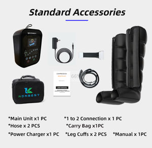 6 Chambers Wireless <strong>Foot</strong> Waist Leg Air Compression Boots 60-240mmHg Pressure for Athlete Muscle Soreness Relief Leg <strong>Massager</strong> - Product Image 6