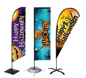 Bannière publicitaire personnalisée pour restaurant, imprimée en extérieur, drapeau de plage en forme de plume, bannières pour la publicité commerciale, logo personnalisable - Product Image 1