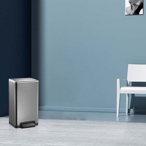 <span class=keywords><strong>Contenedor</strong></span> de <span class=keywords><strong>basura</strong></span> doméstico para Hotel comercial, Cubo de <span class=keywords><strong>reciclaje</strong></span> de oficina con pedal de oro negro de 50L, Pedal para oficinas, cubos de <span class=keywords><strong>basura</strong></span> - Product Image 6