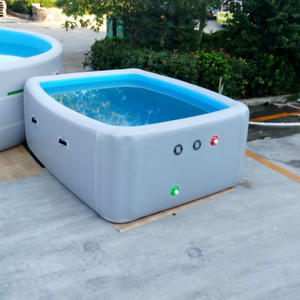 PROELIFE-<span class=keywords><strong>Piscine</strong></span> Gonflable Rectangulaire Pliable de Stockage de Taille Personnalisée de 1/1 m de Hauteur, 20cm d'Épaisseur, Dropstich + Matériau PVC, 1 An - Product Image 1