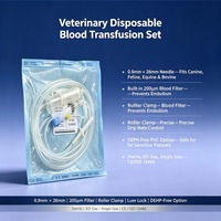 Fournitures vétérinaires en gros : Kit de transfusion sanguine avec aiguille 0,9x26mm pour chien