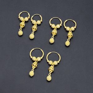 Wholesale Price <b>Fashion</b> Gold Plated Brass <b>Hoop</b> Drop <b>Earrings</b> <b>Hoop</b> <b>Earring</b> Dangling New <b>Earring</b> Designs Girls Jewelry Accessories - Product Image 1