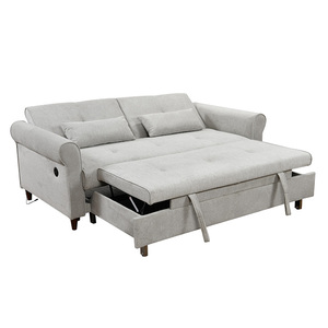 Canapé-lit trois places de style européen, prix abordable, avec charge USB, idéal pour salon et appartement – Vente directe usine - Product Image 4