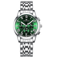 Reloj Cronógrafo de Lujo BINBOND, Diseño Antiguo de Dibujos Animados, 44.3mm, Acero Inoxidable, Unisex, Analógico, Cuarzo, Correa de Cuero con Números Romanos