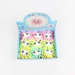 Balle lumineuse LED à presser, balle lumineuse pour cheveux, balle gonflable à gros <span class=keywords><strong>yeux</strong></span>, couleur aléatoire - Product Image 2