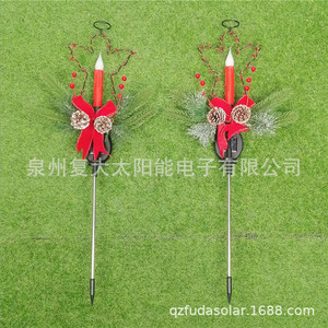 Lumière solaire en fil de fer en forme d'ange, bougie LED, décoration de jardin de Noël, imperméable, extérieur - Product Image 4