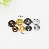 Boutons miniatures en alliage de zinc de 3 mm à 6 mm, plaqués bronze, or, noir canon et argent, à deux trous, pour vêtements de poupées BJD et artisanat steampunk