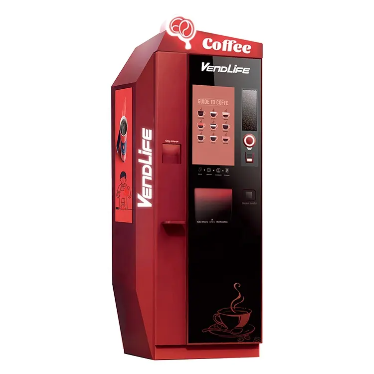 Vendlife Bean to Cup Coffee Vending Machine with Ice Maker for Indonesia Market