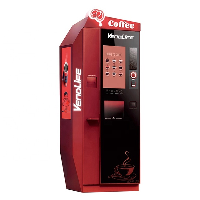 Vendlife Bean to Cup Coffee Vending Machine With Ice Maker for Indonesia Market