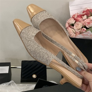 XSD High-End Custom Women's Summer Sandals European American Black White Low-Heeled <b>Mules</b> <b>Closed</b>-<b>Toe</b> High Top Comfortable Design - Product Image 4