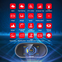 Vehículo HUD KONNWEI KW206 Car Heap up Display GAUGE OBDII EOBD Escáner de diagnóstico