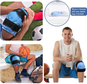 Enveloppe d'attelle de genou en <span class=keywords><strong>gel</strong></span> chaud et froid Sac de glace réutilisable pour le soulagement de la douleur au genou pour les blessures aux jambes - Product Image 6