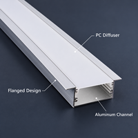 Profilé en aluminium LED sur mesure avec diffuseur pour projets d'éclairage - Vente en gros