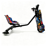 Trottinette Drift Trike à deux places pour parents et enfants, électronique au lithium, trois roues, cadre en aluminium étanche, autonomie de 10 km, vitesse de 11 à 20 km/h